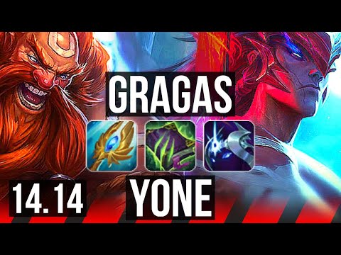 GRAGAS vs YONE (TOP) | 70% winrate, 9/2/14 | VN Master | 14.14