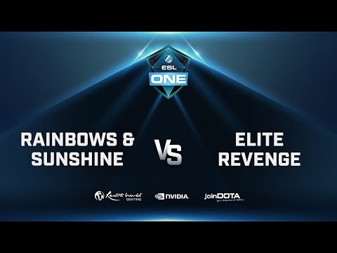 Rainbows & Sunshine vs Elite Revenge Game 1 - ESL One Genting AM Q. - @GarethCasts @mrpdota