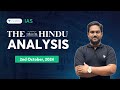 The Hindu Newspaper Analysis LIVE 2nd October UPSC Current Affairs Today Chethan N
