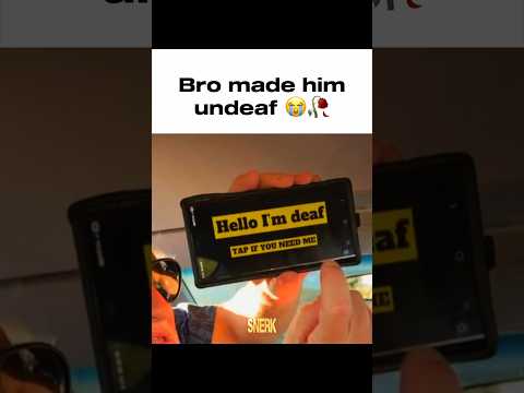 Bro really made him undeaf 🥀