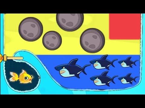 New save the fish game / New updated save  fish pull the pin mobile game / level 10355 - 10374