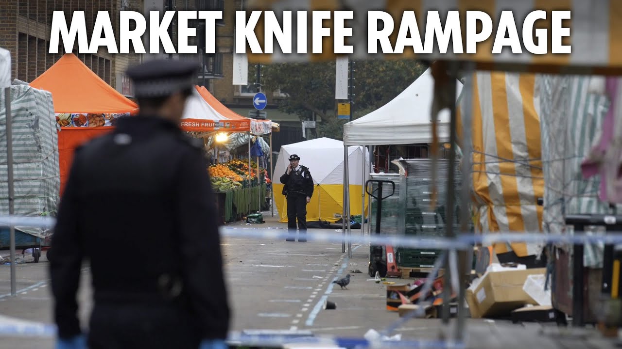 One dead & two injured as 'knifeman' goes on rampage at busy market before 'hero traders tackle him'