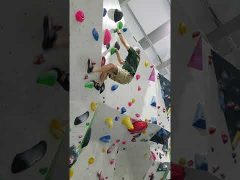 Rick Marengo climbing overhang