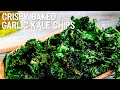 Crispy Baked Garlic Kale Chips