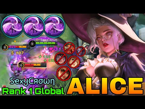 Perfect Play Offlane Alice Wizardry Teacher! - Top 1 Global Alice by SҽxყCяσωη - MLBB