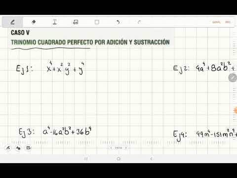 Trinomio cuadrado perfecto por adición y sustracción 1