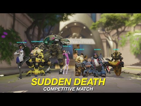 Overwatch - Competitive Match Going To Sudden Death (Xbox One, D.Va Gameplay)