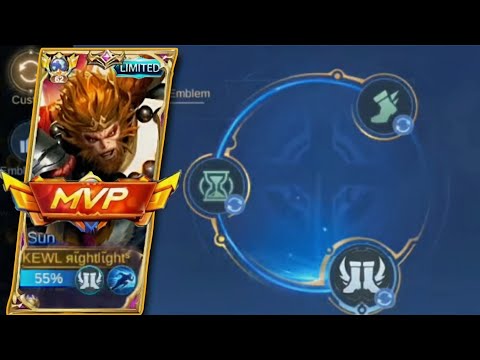 THIS NEW EMBLEM SYSTEM FOR SUN IS TOO BROKEN (MUST TRY) BEST BUILD SUN 2023 | BEST EMBLEM SUN #mlbb