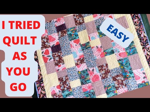 QUILT AS YOU GO-- EASY AS 1-2-3 VERY BEGINNER FRIENDLY #quilting #quiltblocks