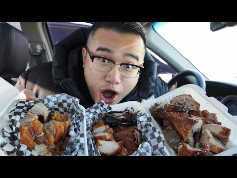 Comer no melhor restaurante de churrasco chinês aqui na minha cidade - Edmonton Alberta Canadá