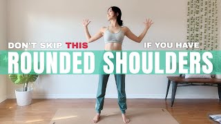 How To Fix Rounded Shoulders in 1 Day | 10min Stretches for Healthy Posture | 굽은 등 굽은 어깨 스트레칭