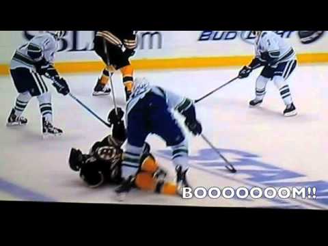 Nathan Horton Gets K.O.ed by Aaron Rome Stanley Cup Finals Game 3