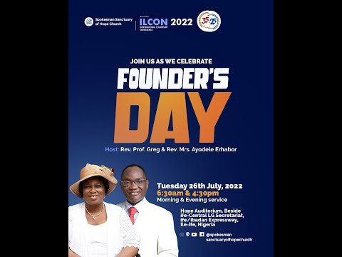 CELEBRATING GOD'S GLORY AND MARKING CHURCH INAUGURATION/FOUNDER'S BIRTHDAY - 26-07-2022