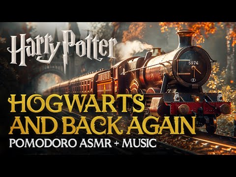 6h Study session: Hogwarts Express Full Journey ASMR 🚂✏️ Harry Potter Pomodoro Technique Timer