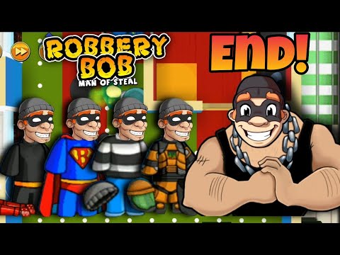 Robbery Bob - All Costumes Funny Video Game Part 113