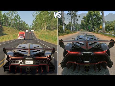 The Crew 2 vs Driveclub - Lamborghini Veneno Gameplay Comparison HD