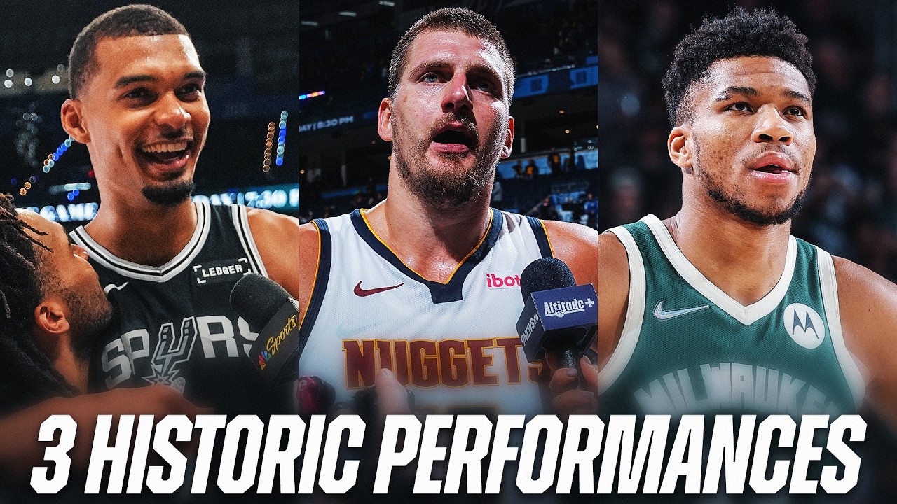 Wemby, Jokić & Giannis: The ONLY Players with 40+ PTS & 20+ REB Playoff Games 🔥