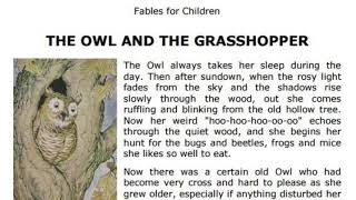 Aesop’s Fables The Owl and the Grasshopper read by Jon Wilkins