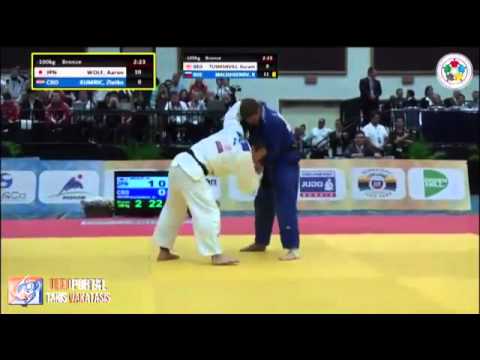 World Judo Championships Juniors, Miami 2014 Bronze -100kg WOLF Aaron (JPN) vs. KUMRIC Zlatko (CRO)