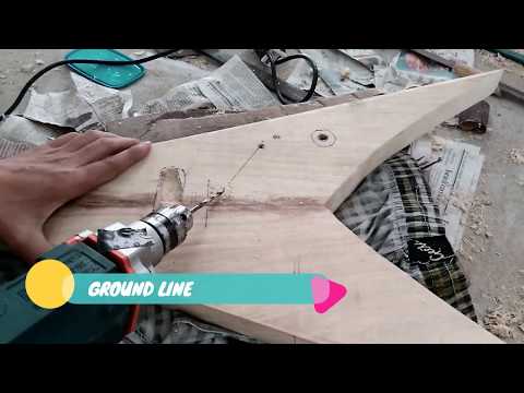 Making a Guitar ibanez v blade Part 1 of 3  Building Body and Neck Handcrafted Woodworking