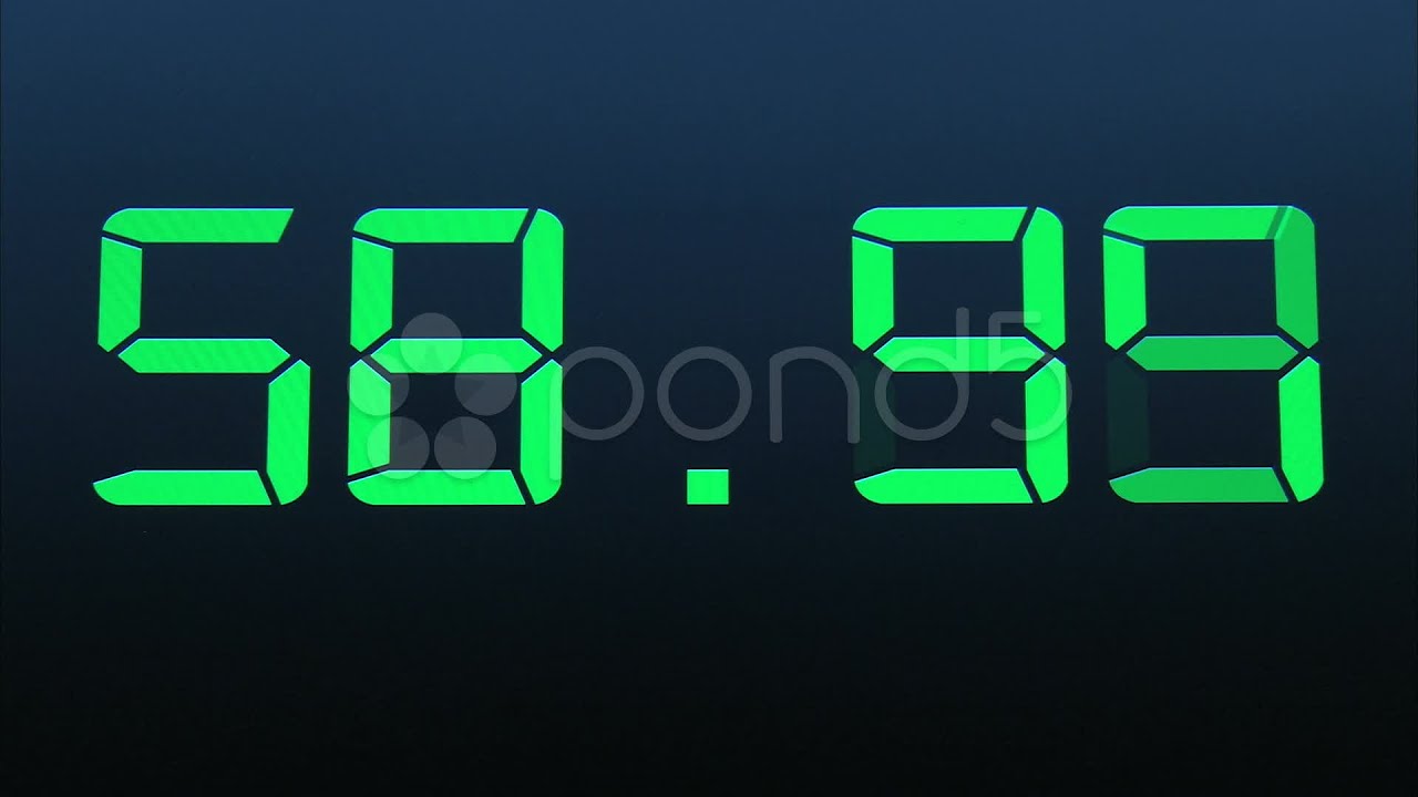 Digital Countdown. Stock Footage