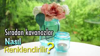 SIRADAN KAVANOZLAR NASIL RENKLENDİRİLİR? HOW TO MAKE COLOURFUL JAR