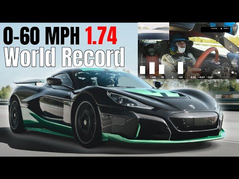 World Record Rimac Nevera Speed Runs Including 0-60 MPH And 0-249-0 MPH