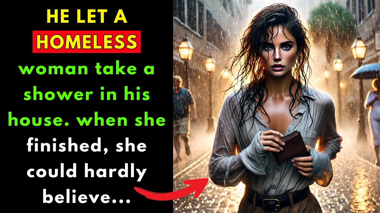 HE LET A HOMELESS WOMAN TAKE A SHOWER IN HIS HOUSE. WHEN SHE FINISHED, SHE COULD HARDLY BELIEVE...