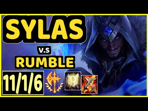 ABLAZEOLIVE (SYLAS) vs RUMBLE - 11/1/6 KDA MID CHALLENGER GAMEPLAY - NA