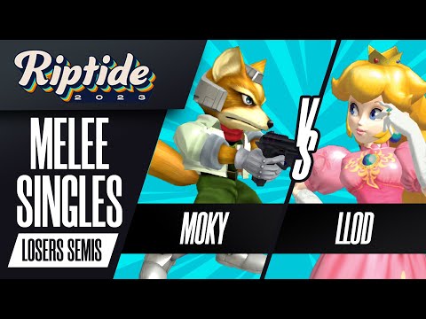 moky (Fox) vs lloD (Peach) - Melee Singles Losers Semis - Riptide 2023