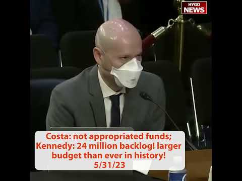 Costa: "Not Appropriated Funds" — Kennedy: "24 Million Backlog! Larger Budget Than Ever"