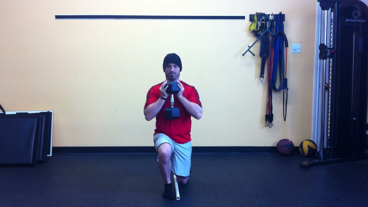 1. Narrow Goblet Split Squat (Front View)