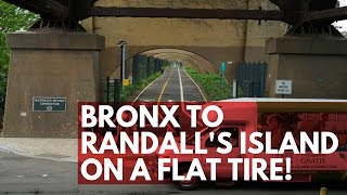 Cyclcing Bronx NYC to Randall's Island on a Flat Tire! Simplee Fit