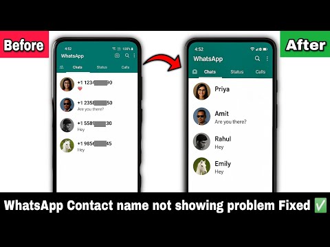 Whatsapp contact name not showing | only numbers showing in whatsapp problem fix