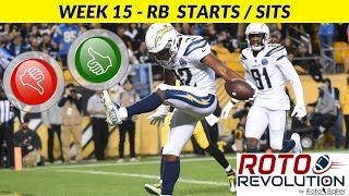2018 Fantasy Football Lineup Advice  - Week 15 RB's Start/Sit Episode
