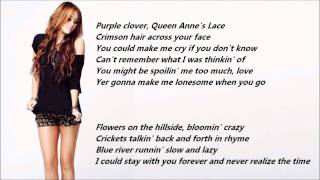 Miley Cyrus - You&#39;re Gonna Make Me Lonesome When You Go /\ Lyrics On A Screen