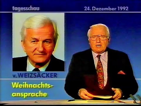 ARD Tagesschau Folgen vom 22. Dezember 1992  bis  08. Januar 1993  (Weizsäcker, Schäuble  ua.)