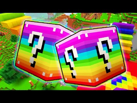 LUCKY RAINBOW BLOCKS DROPPER MOD CHALLENGE - MINECRAFT MODDED MINI-GAME!