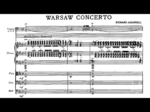 [Full Score] Richard Addinsell - Warsaw Concerto (1941) for piano and orchestra