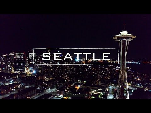Seattle, Washington By Night | 4K Drone Footage