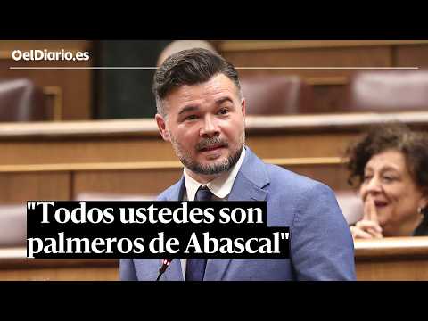 La replica de Rufián en la sesión de control del Congreso de los Diputados