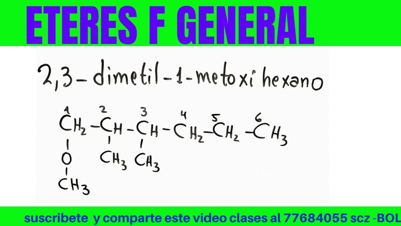 ÉTERES 2,3 dimetil -1-metoxihexano