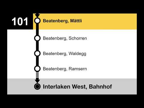 PostAuto Ansagen - 101 Beatenberg, Station – Interlaken West, Bahnhof