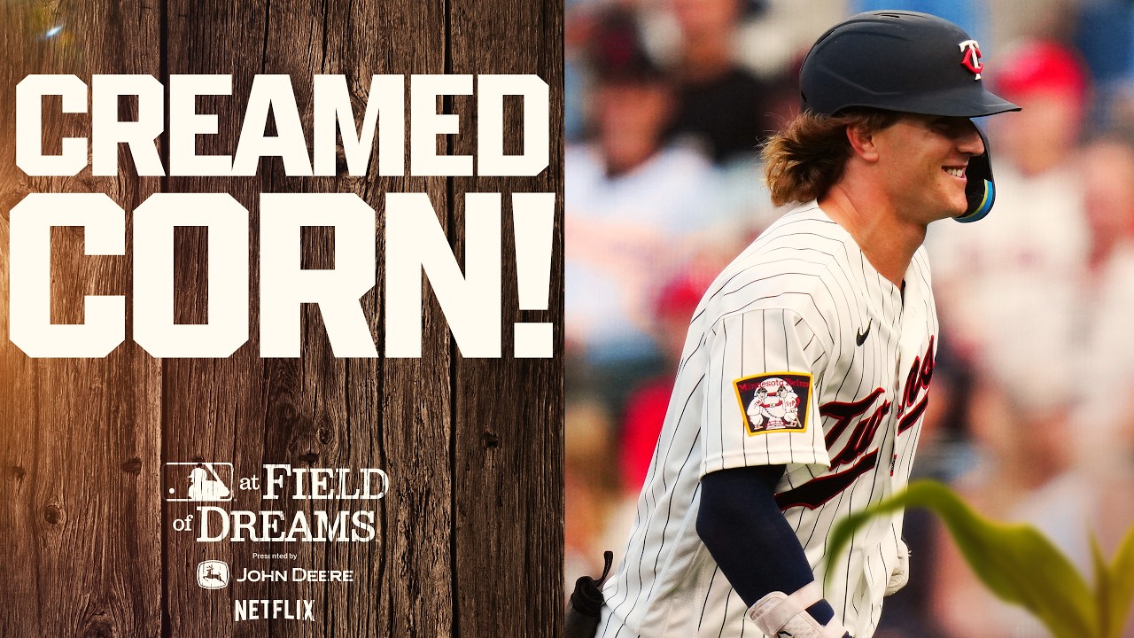 CREAMED CORN! Luke Keaschall homers for the Twins at MLB at Field of Dreams! 🌽💥