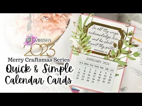 2023 Merry Craftsmas Series Day 6: Quick & Simple Calendar Cards