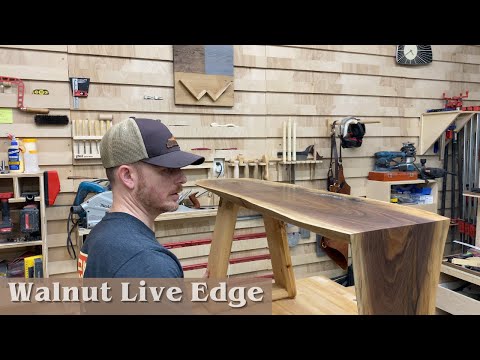 Live Edge Waterfall Bench // How To - Woodworking