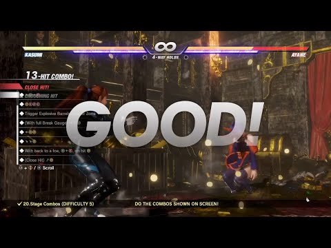 Dead or Alive 6 - Kasumi Combo Challenges (Edited Trials)