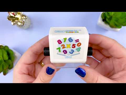 Vídeo do produto Carimbo Roller Matemático - Tabuada  - Blister com 1 unidade