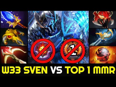 W33 vs TOP 1 MMR & 2x Master Tier with SUPERMAN Build Sven 7.27 Dota 2