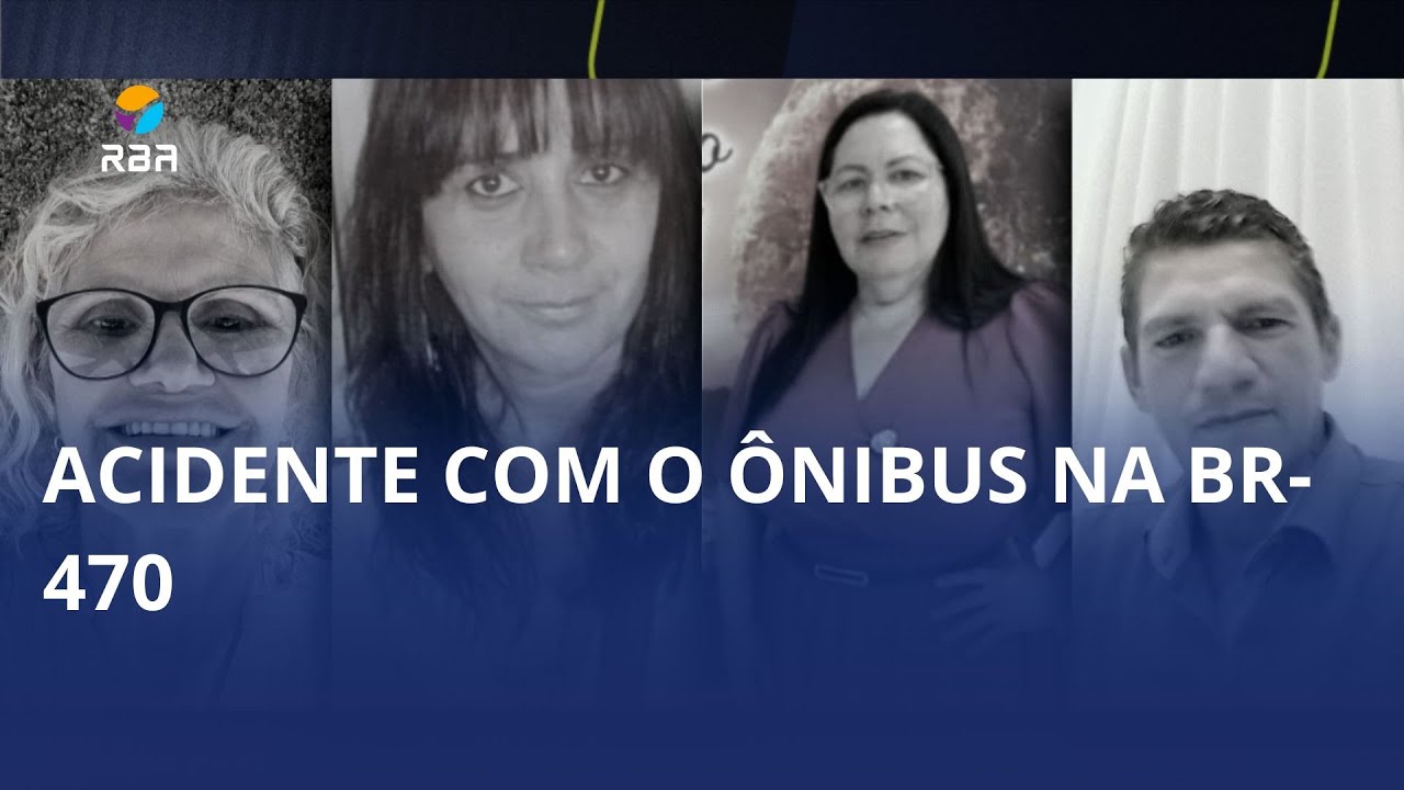 Acidente com ônibus na BR-470. Cinco passageiros continuam internados no HRAV